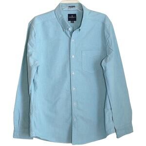 American Eagle Outfitters Button Down Shirt Men's XL Blue Long Sleeve Cotton